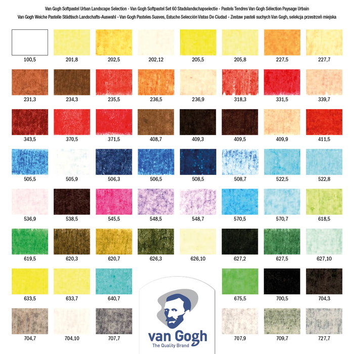 Van Gogh Set de pastels doux paysages urbains 60 couleurs