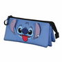 Trousse Fourre-Tout Triple Lilo & Stitch Cool 23 x 11 x 8 cm Bleu
