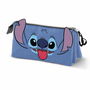 Trousse Fourre-Tout Triple Lilo & Stitch Cool 23 x 11 x 8 cm Bleu