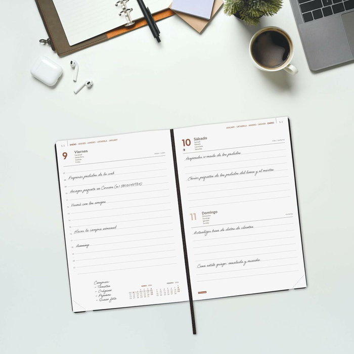 Agenda Finocam Vert A5 14 x 20,4 cm