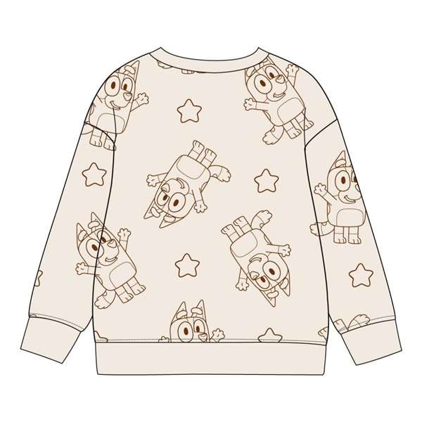 Cerdá Sweatshirt Cotton Brushed Bluey Taille 6 Ans - Couleur Beige