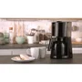 Melitta 1017-06 Cafetière Filtre Enjoy II Therm Noir, 1000W, AromaSelector, Système Anti-gouttes, Fonction Keep Warm