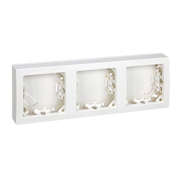 Simon Cadre de surface horizontal 3 éléments Simon73 Loft blanc Simon Cadre de surface horizontal 3 éléments Simon73 Loft blanc