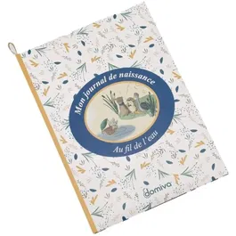 Domiva Mon Livre de Naissance AU FIL DE L'EAU - Album Personnalisé Bébé pour Souvenirs et Premières Fois