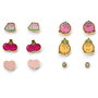 THE CARAT SHOP - Set de 6 paires de boucles d'oreilles Pusheen en alliage de zinc, sans nickel, sans cadmium, sans plomb