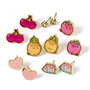 THE CARAT SHOP - Set de 6 paires de boucles d'oreilles Pusheen en alliage de zinc, sans nickel, sans cadmium, sans plomb