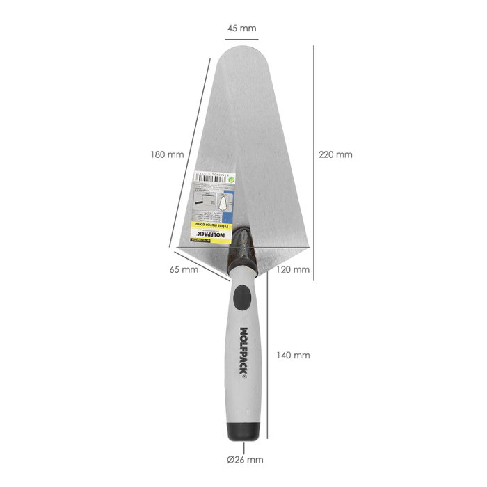 WOLFPACK LINEA PROFESIONAL Truelle Maurer Gummy-grip 348 220 mm
