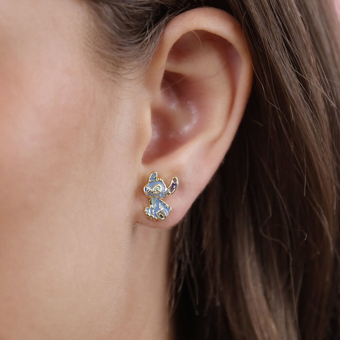 PEERS HARDY Boucles d'oreilles pendantes Angel & Stitch Disney en argent 925