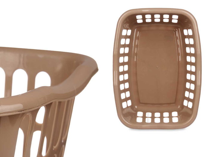 KIPIT Panier rectangulaire ajouré Taupe 50 l
