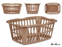 KIPIT Panier rectangulaire ajouré Taupe 50 l
