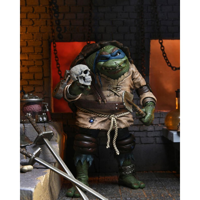 NECA Figurine Ultimate Leonardo Le Bossu - Tortues Ninja - 18 cm avec accessoires