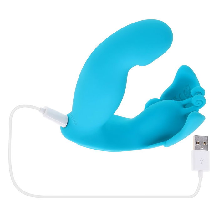 Vibration de Stimulation Double Evolved Bleu