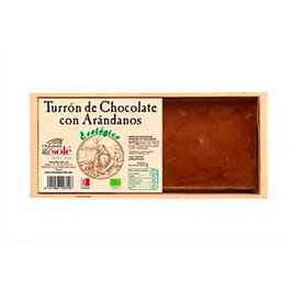 CHOCOLATES SOLE Turrón au chocolat avec bleuets 200g ECO