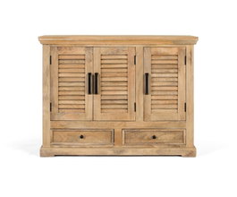 GINER Y COLOMER Buffet en bois de manguier avec 3 portes et 2 tiroirs