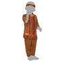 Disfraz, costume bébé indien 24 mois, 3 pièces - accessoire tête, tee-shirt, pantalon en polyester - thème western et far west