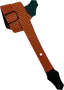 GETM Correa Guit/Bajo Fly Hounds Tooth Orange Getm - Sangle de guitare/basse en nylon, polyester et cuir, réglable 165 cm
