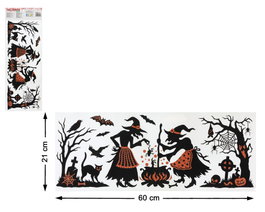 Atosa Vinyle décoratif de sorcières et feu de joie noir et orange