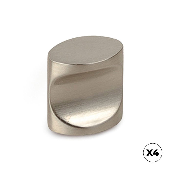 Rei Pomo de meuble modèle 719, zamak nickel satiné, diamètre 17 mm, blister 4 pièces Rei Pomo de meuble modèle 719, zamak nickel satiné, diamètre 17 mm, blister 4 pièces