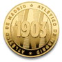 Atlético de Madrid - Monnaie Édition Spéciale 1903 Commémorative en Or - Pièce Officielle de Collection 4 cm - Club de Football