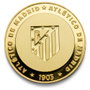 Atlético de Madrid - Monnaie Édition Spéciale 1903 Commémorative en Or - Pièce Officielle de Collection 4 cm - Club de Football