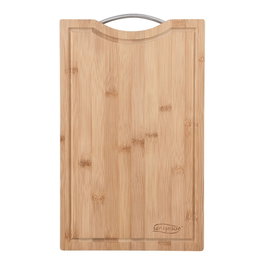San Ignacio Planche à découper en bambou Expert avec poignée inox 40 x 25 x 1,9 cm