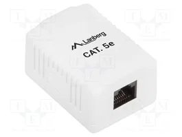 LANBERG Prise murale RJ45 Cat 5e blanche