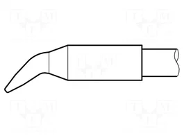 JBC TOOLS Pointe burin courbé 1,2x0,7mm