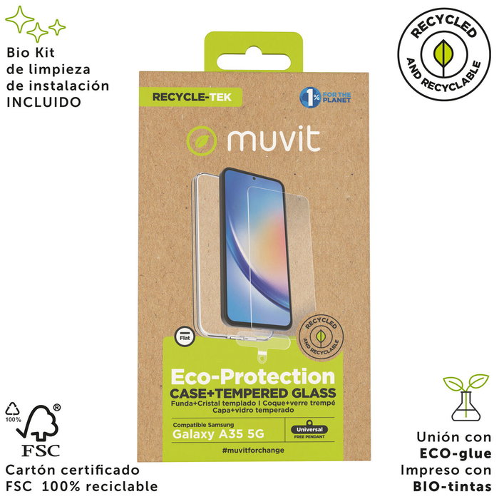 Housse et Protecteur pour Téléphone Portable Muvit for Change Samsung Galaxy A35 5G Samsung Galaxy A34 5G
