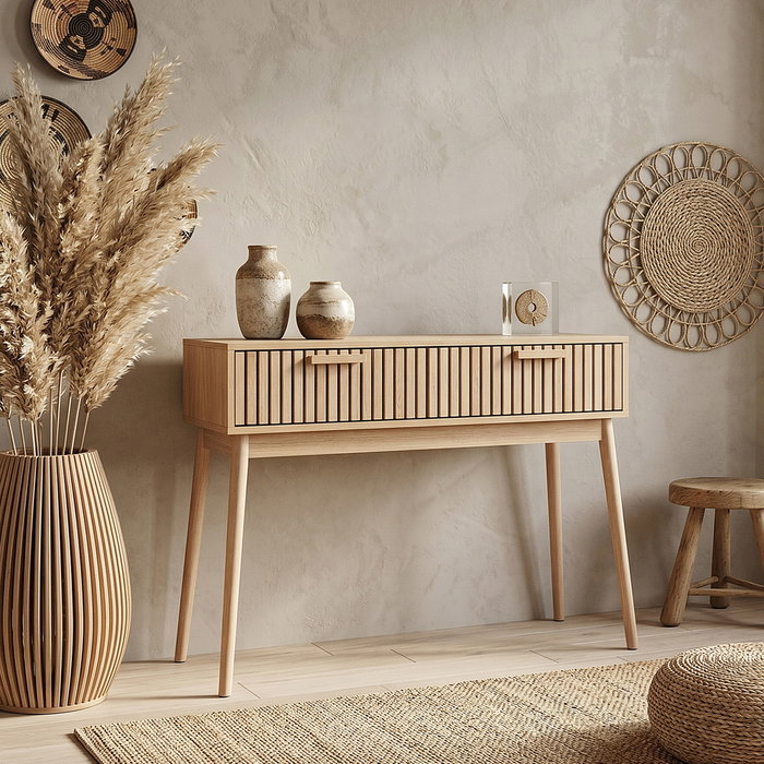 Home Deco Factory Console Klaus avec 2 tiroirs