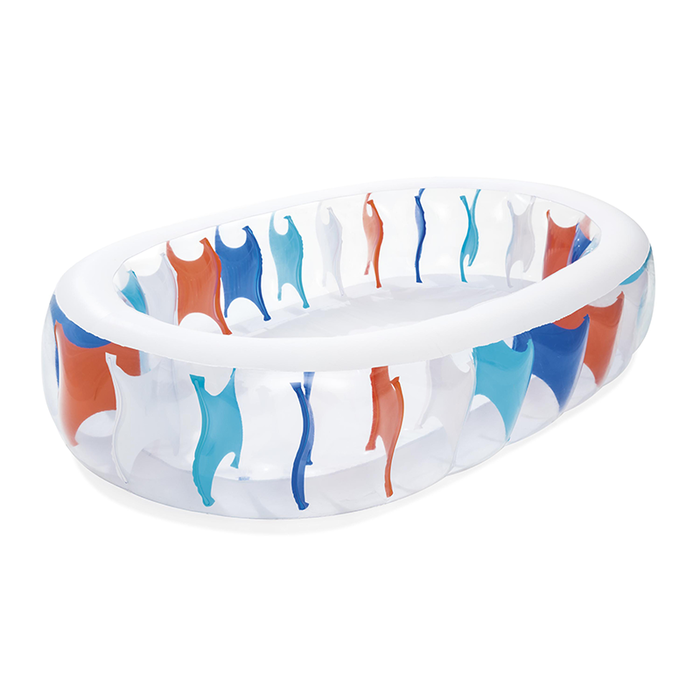 Bestway 54066 Piscine Gonflable Elliptique 229x152x51 cm pour Enfants +6 Ans Jardin