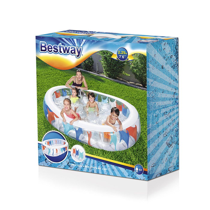 "Bestway Piscine Gonflable Elliptique 229x152x51 cm +6 Ans Jardin 54066"