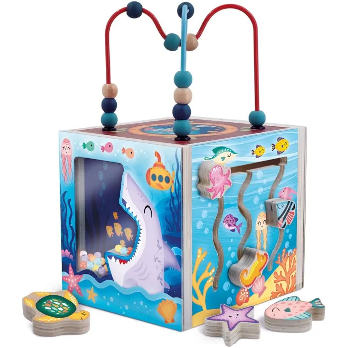 Lisciani Giochi Jouer et Apprendre Cube Sensoriel - Univers marin
