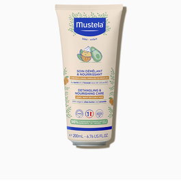Mustela Après-shampoing Bébé-Enfant avec ou sans Rinçage 200 ml - Élimine les Nœuds, Formule à l'Avocat, Douceur et Brillance