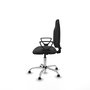 PIQUERAS Y CRESPO Chaise de bureau Algarra, Similicuir gris foncé, Piètement chromé
