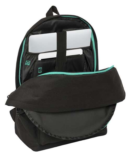 Safta Mochila doble Kings League "El Barrio" Sac à dos double pour ordinateur portable 15,6" avec port USB et compartiment principal - 31x44x18 cm