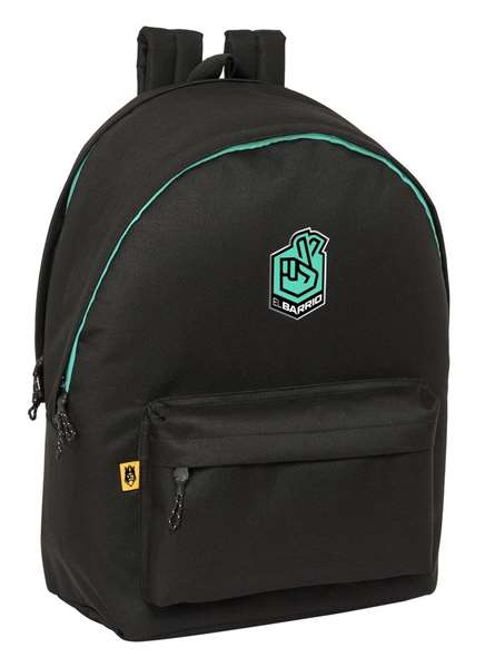 Safta Mochila doble Kings League "El Barrio" Sac à dos double pour ordinateur portable 15,6" avec port USB et compartiment principal - 31x44x18 cm