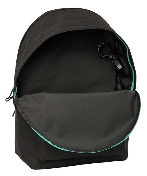 Safta Mochila doble Kings League "El Barrio" Sac à dos double pour ordinateur portable 15,6" avec port USB et compartiment principal - 31x44x18 cm