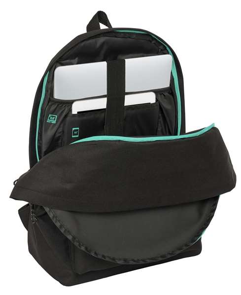 Safta Mochila doble Kings League "El Barrio" Sac à dos double pour ordinateur portable 15,6" avec port USB et compartiment principal - 31x44x18 cm