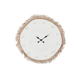 Horloge Murale Home ESPRIT Blanc Fibre Bois MDF Scandi 85 X 7 X 85 CM