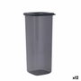 Quid Tarro de Plástico City 1750 mL - 10,4x24,5 cm - Gris - 12 Unidades