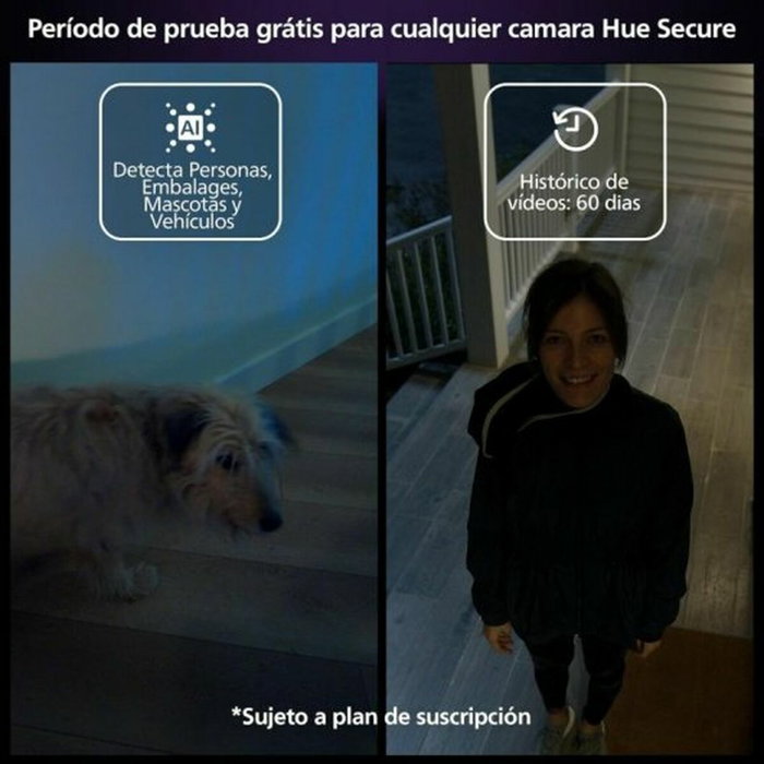 Philips Hue Kit de démarrage Secure avec caméra 1080p, 2 capteurs de contact, 2 ampoules et pont Philips Hue Kit de démarrage Secure avec caméra 1080p, 2 capteurs de contact, 2 ampoules et pont