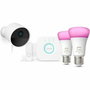 Philips Hue Kit de démarrage Secure avec caméra 1080p, 2 capteurs de contact, 2 ampoules et pont