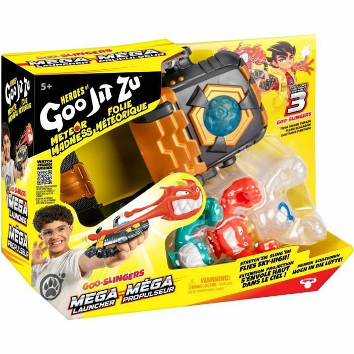 Heroes Of Goo Jit Zu Méga lanceur - Jeu de tir avec 3 Goo Slingers