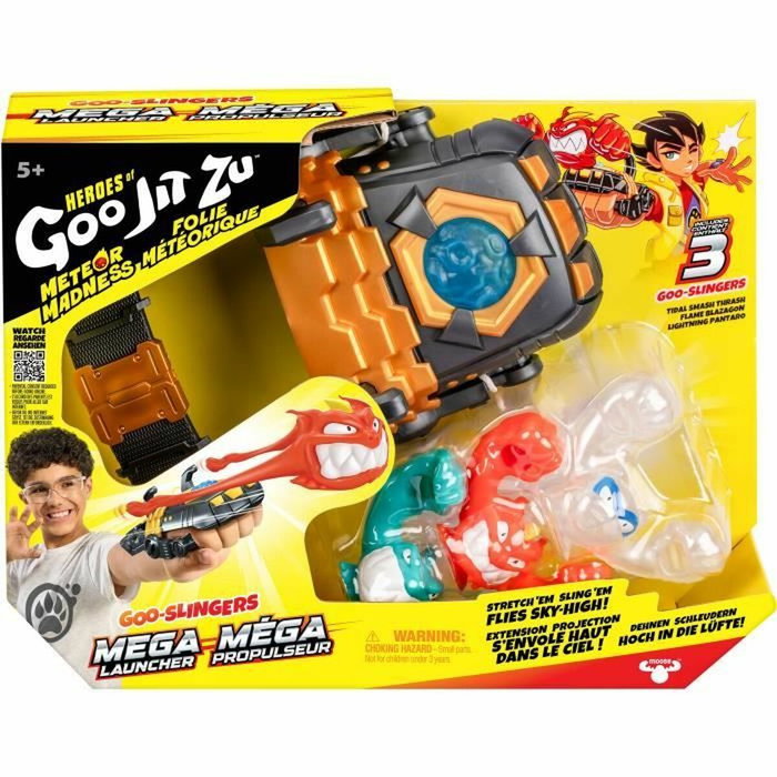 Heroes Of Goo Jit Zu Méga lanceur - Jeu de tir avec 3 Goo Slingers