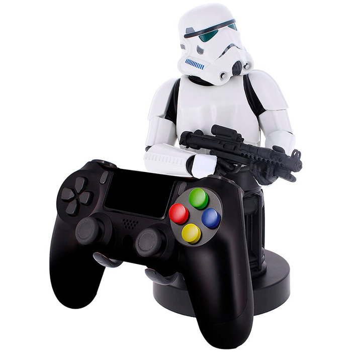 EXQUISITE GAMING Cable Guy Figurine Support de Charge Stormtrooper Impérial Star Wars 20 cm pour Smartphones et Manettes PS5, Xbox