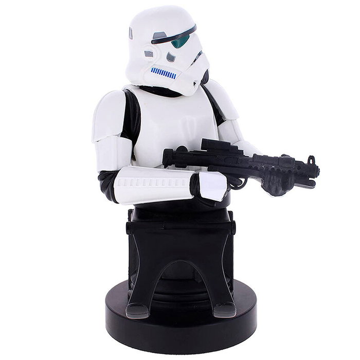 EXQUISITE GAMING Cable Guy Figurine Support de Charge Stormtrooper Impérial Star Wars 20 cm pour Smartphones et Manettes PS5, Xbox