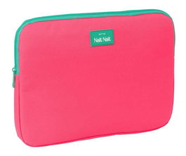 Safta Housse pour Ordinateur Portable 14 Pouces Nait Nait Réf. Rosa Fluor - 34 x 25 x 2 cm, Rose Fluorescent