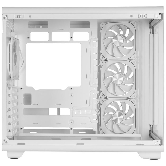 Mars gaming MCREVMAXW Boîtier PC Midi Tower Blanc avec Écran IPS 11,8 pouces