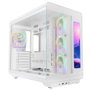 Mars gaming MCREVMAXW Boîtier PC Midi Tower Blanc avec Écran IPS 11,8 pouces