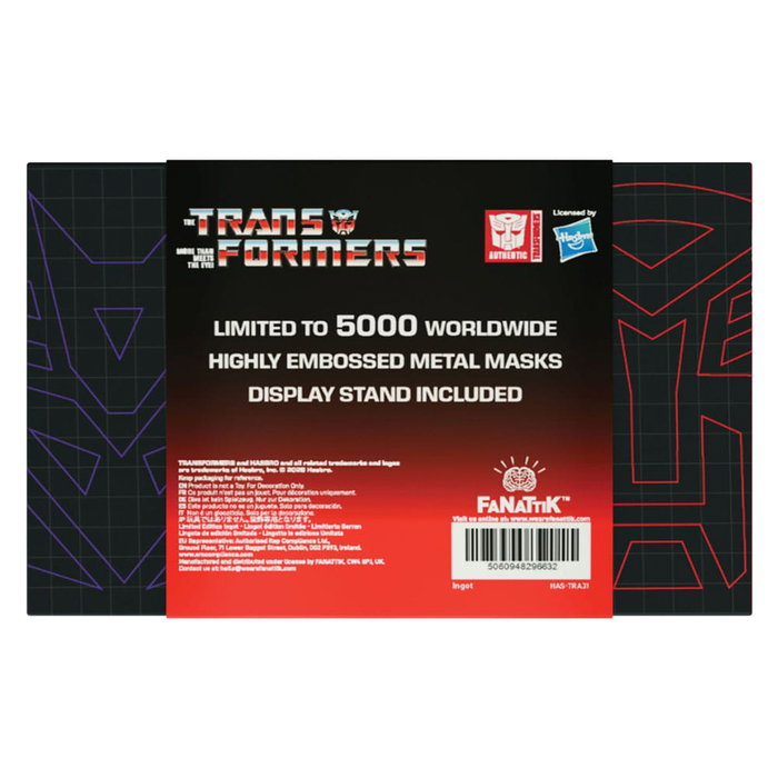 Transformers réplique Set of 2 Helmets Optimus Prime & Megatron Limited Edition Transformers réplique Set of 2 Helmets Optimus Prime & Megatron Limited Edition